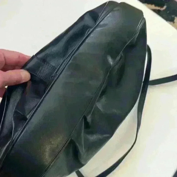 ATIENNE AIGNER Vintage Leather Black Hand Bag Shoulder Bag - Picture 3 of 6